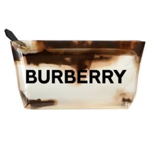 NWOT Burberry Clear Cosmetic Case